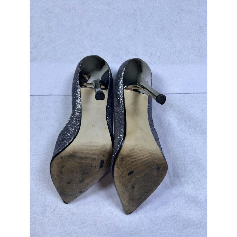 Guess Women’s Size 9M Glitter Pointed Toe Stiletto Pumps Silver Gray Heels - Picture 2 of 10